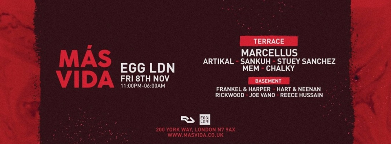 FRIDAYS AT EGG: MÁS VIDA W/ MARCELLUS, ARTIKAL, SANKUH MORE image