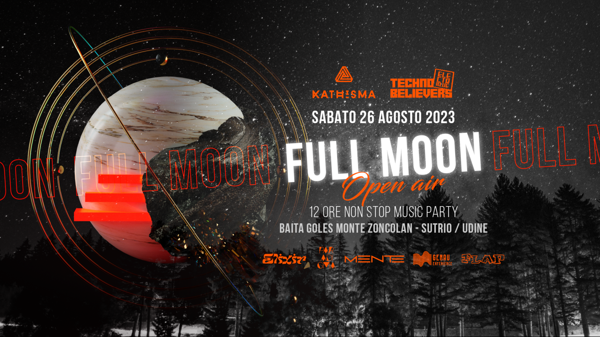 FULL MOON - 12 HOURS OPEN AIR PARTY - FREE ENTRY image