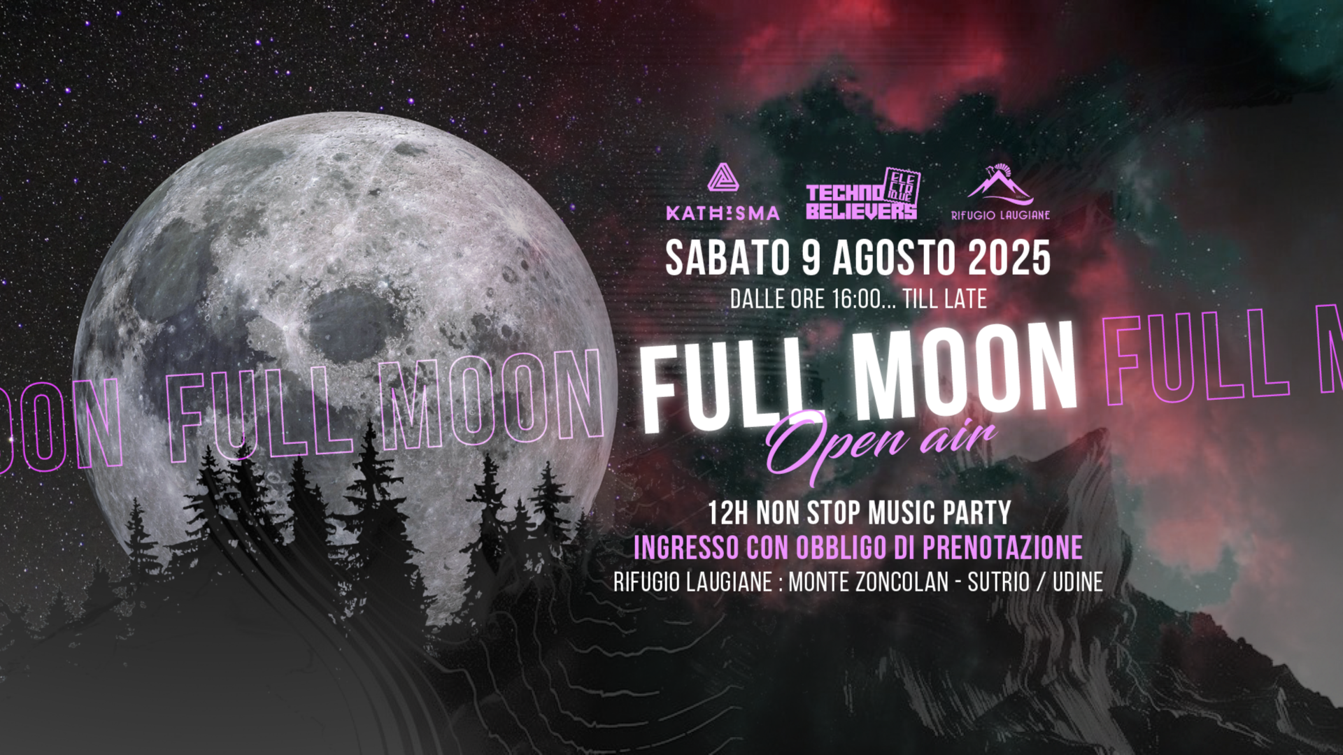 FULL MOON - 12 HOURS OPEN AIR PARTY ★ MONTE ZONCOLAN image