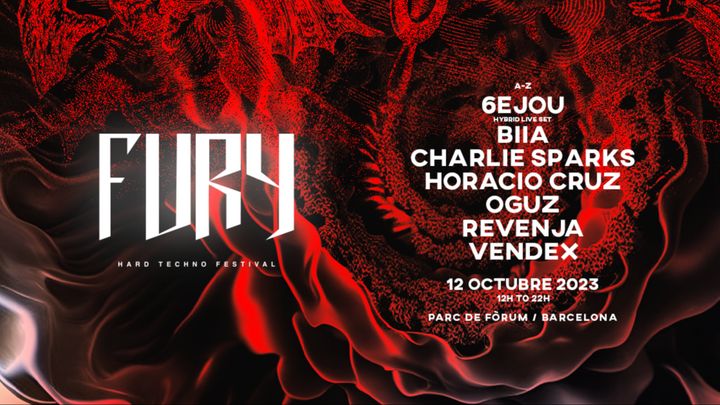 Cover for event: FURY HARD TECHNO FESTIVAL with OGUZ + Charlie Sparks + 6EJOU guest TBA