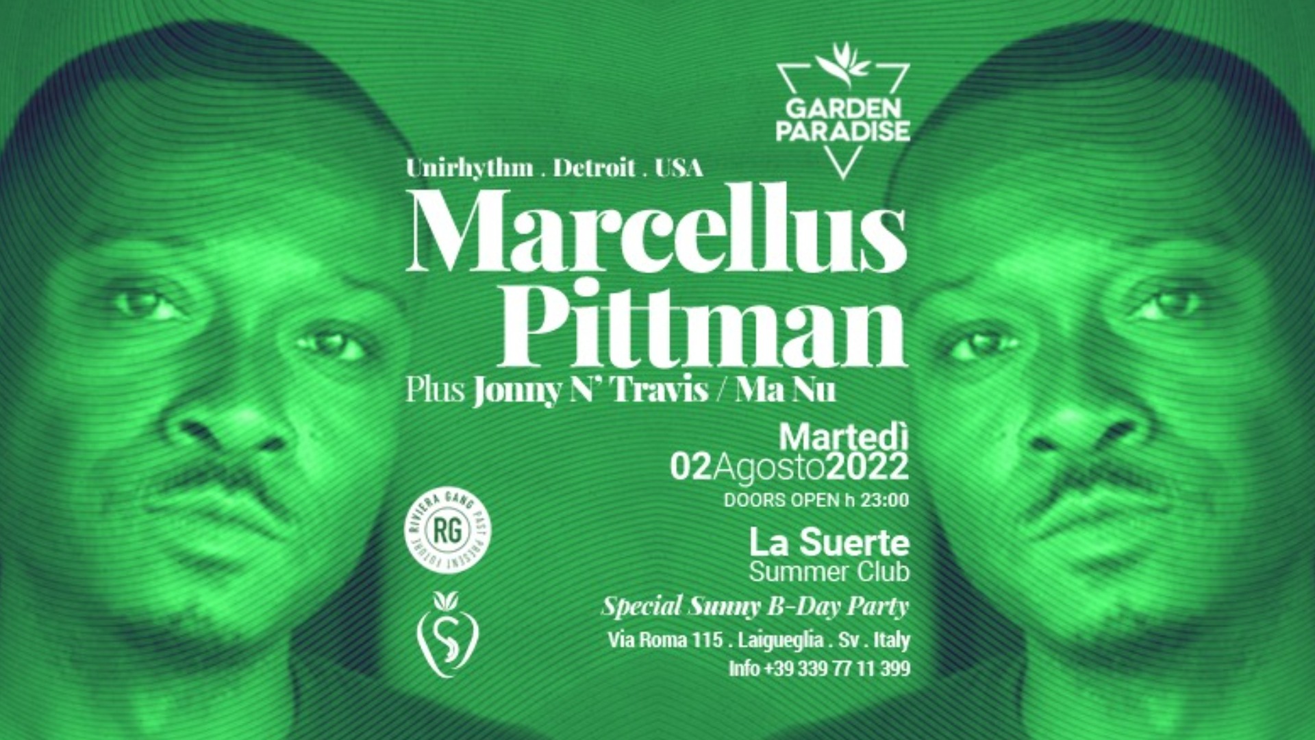 Garden Paradise @ La Suerte OPENING NIGHT w/ Marcellus Pittman image