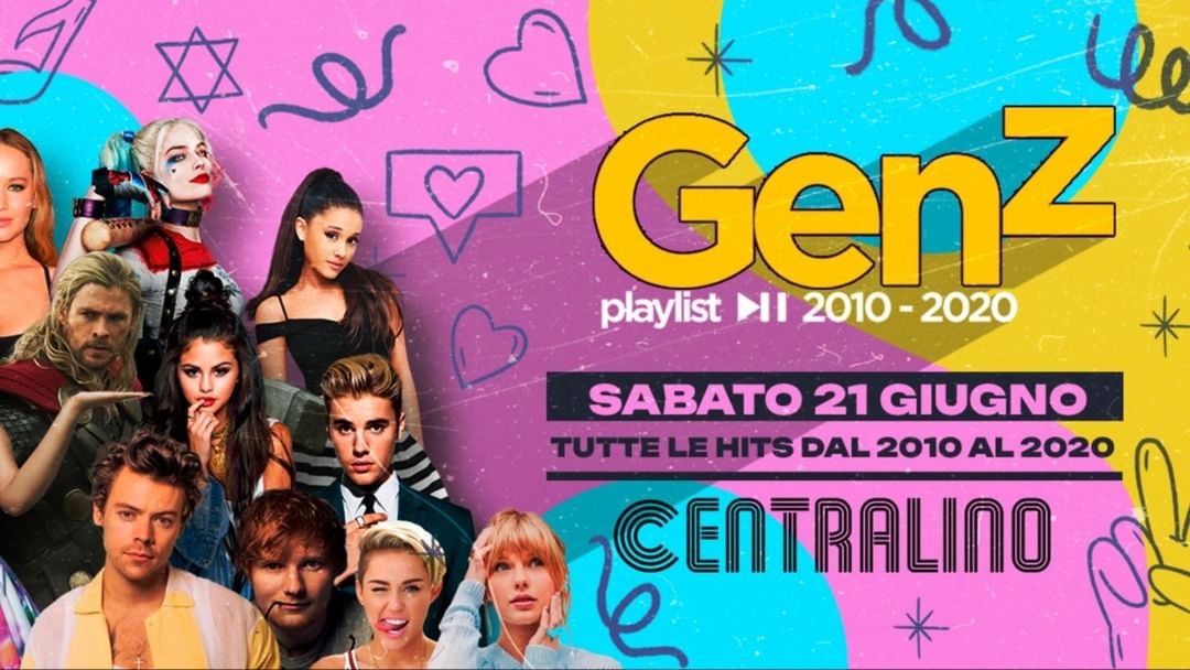 Couverture de l'événement GENERAZIONE Z, il 2010s PARTY al CENTRALINO Club - Sab 21 giugno