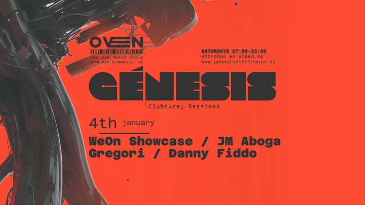 Cover for event: Génesis x Oven - Club: Gregori + Danny Fiddo / Bar: We On showcase + JM Aboga