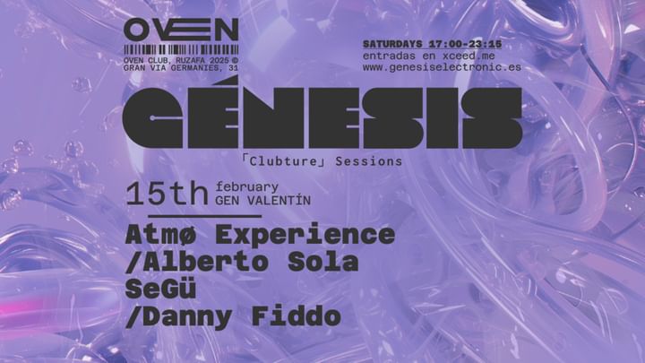 Cover for event: Génesis x Oven: Danny Fiddo, SeGu, Atmo Experience, Alberto Sola