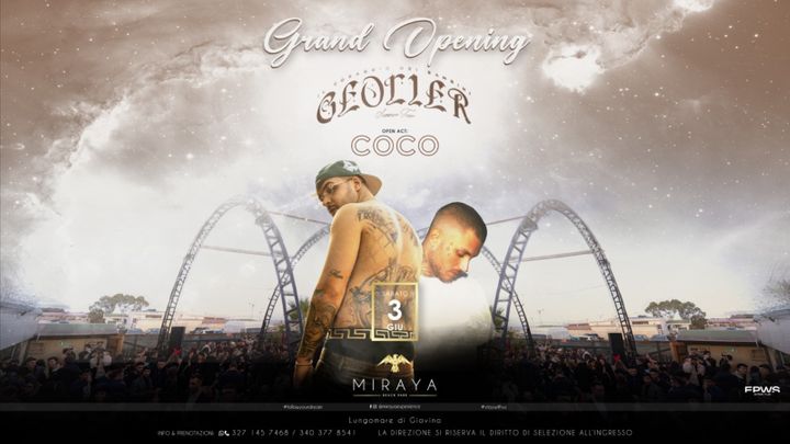 Cover for event: GRAND OPENING MIRAYA BEACH PARK @ GEOLIER + open act COCO
