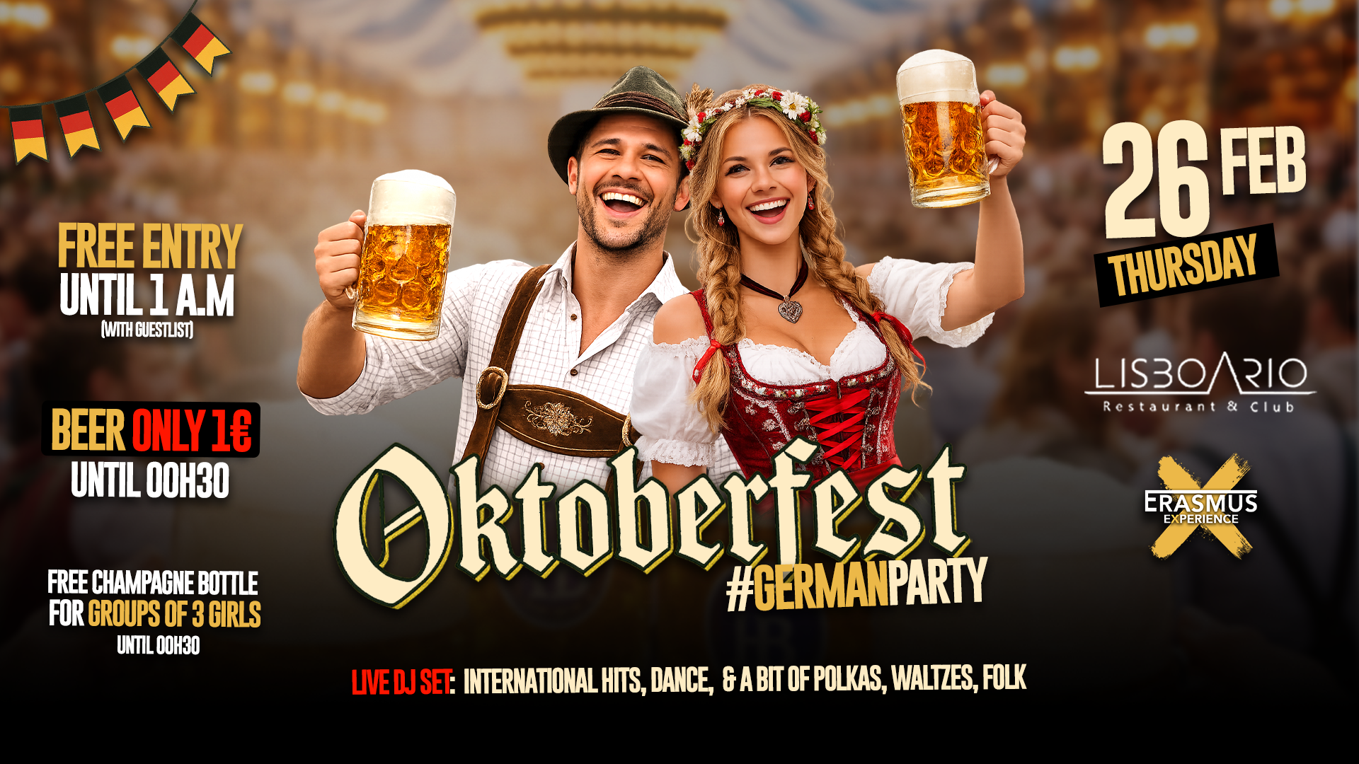 German Party  - FREE entrance until 1:00am | shots and beer 1€ until 00:30am image