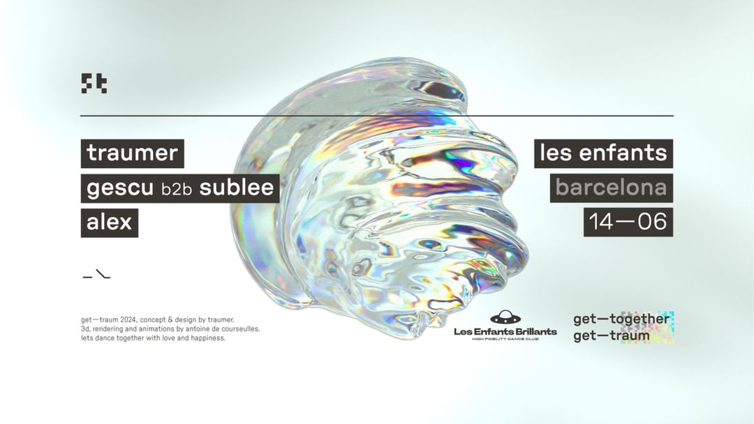Cartel del evento Get-traum by Traumer (OFF BCN) at Les Enfants