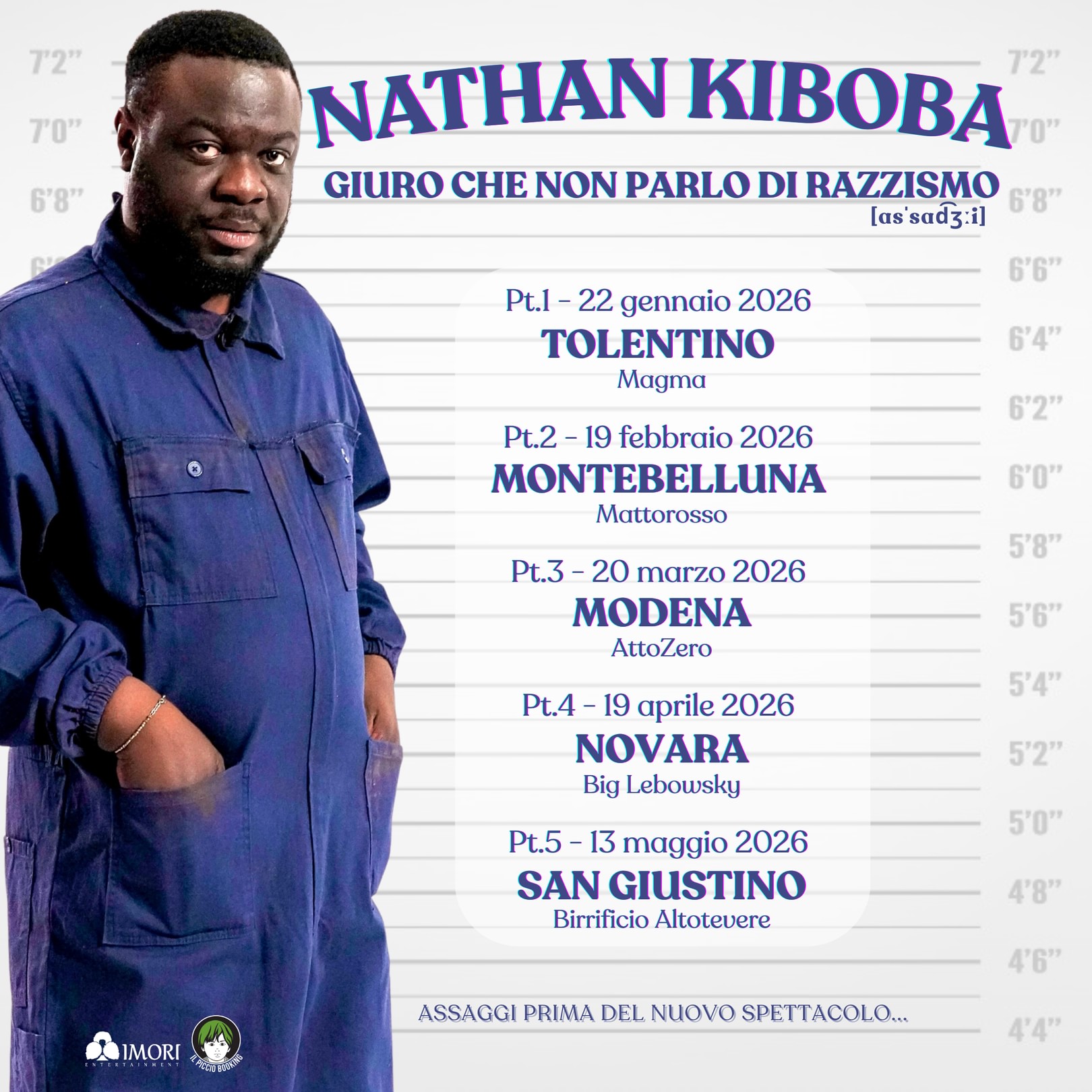 GIOVEDÌ 22 GENNAIO - NATHAN KIBOBA - STAND UP COMEDY at MAGMA image