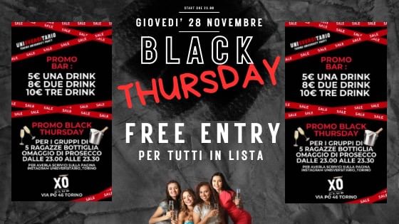 Cover for event: Giovedì 28 nov. FREE ENTRY + SHOT o DRINK  ogni 5 ragazze BOTTIGLIA OMAGGIO 