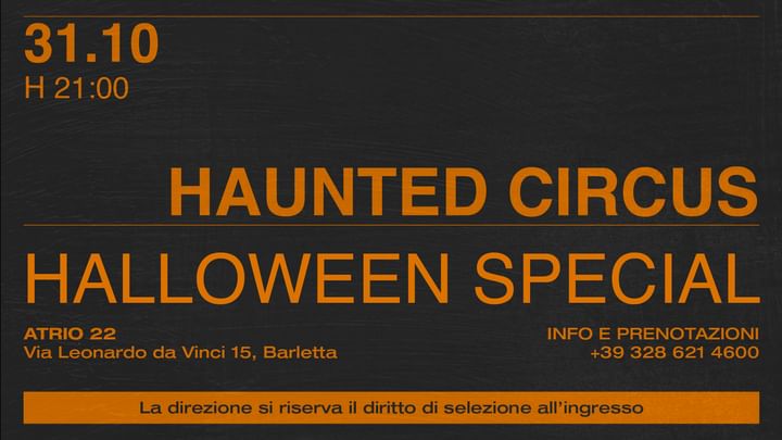 Cover for event: Giovedì 31 Ottobre 2024 - Halloween Night