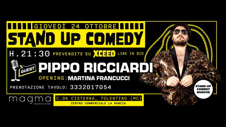 Cover for event: ? GIOVEDÌ24 OTTOBRE - PIPPO RICCIARDI PRESENTA - PIPPO FOREVER - STAND UP COMEDY al MAGMA ?