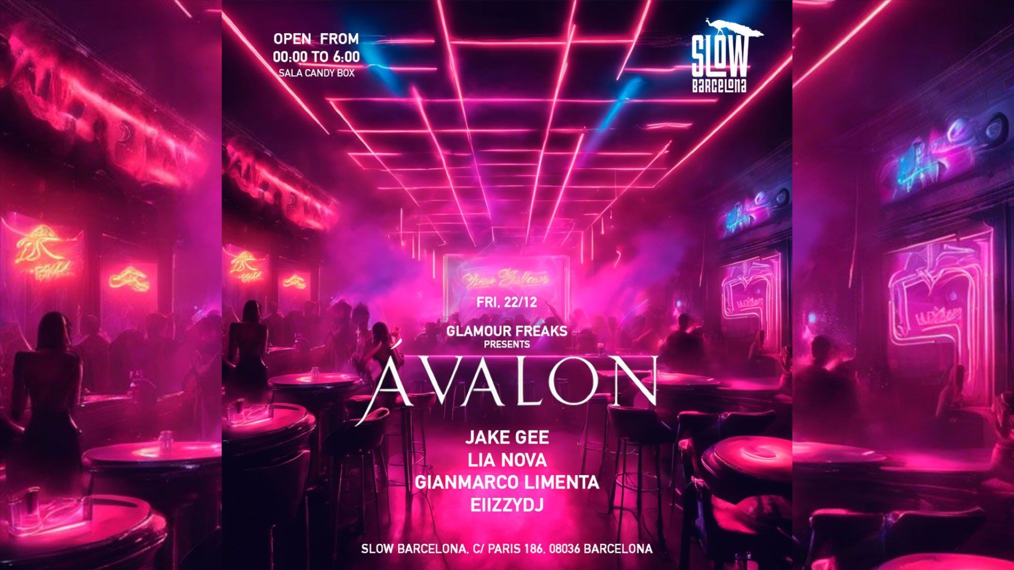 Glamour Freaks Presents Ávalon: JAKE GEE + GIANMARCO LIMENTA + LIA NOVA + EIIZZYDJ image