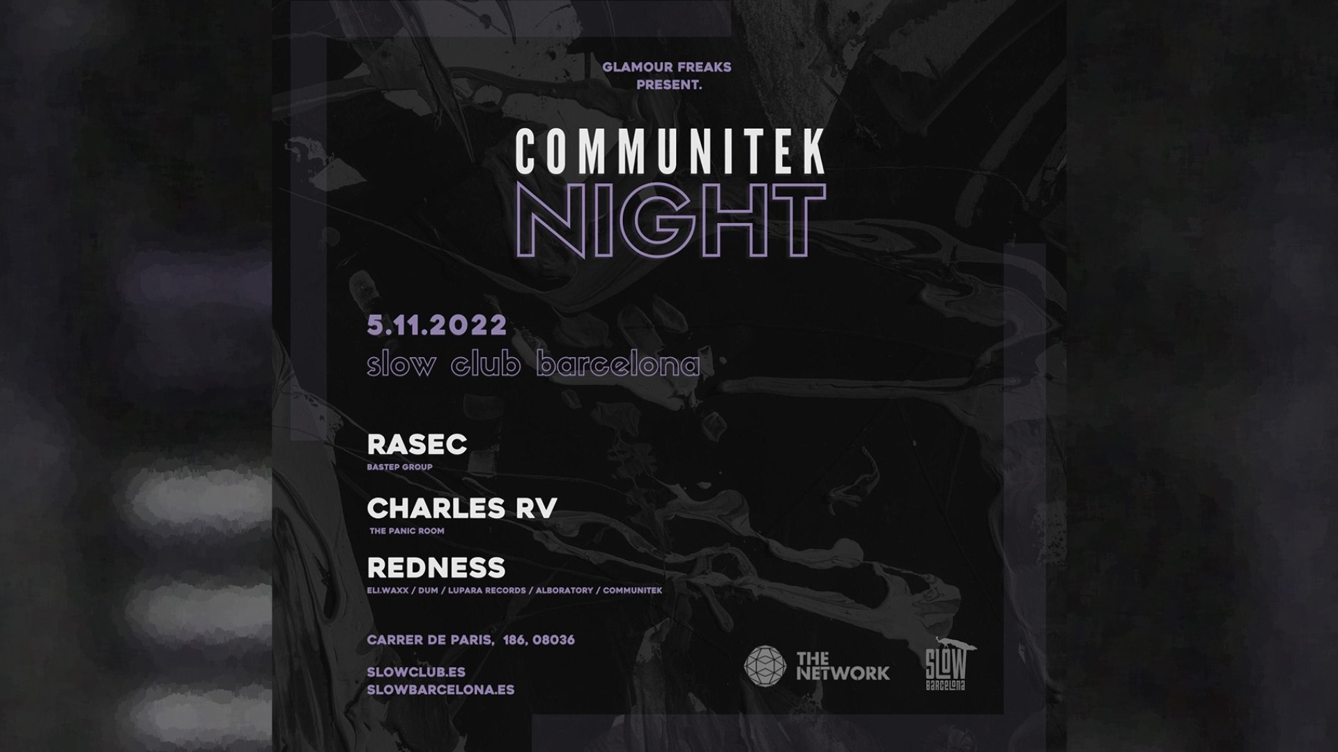 Glamour Freaks presents Communitek Night: Rasec + Charles RV + Redness image