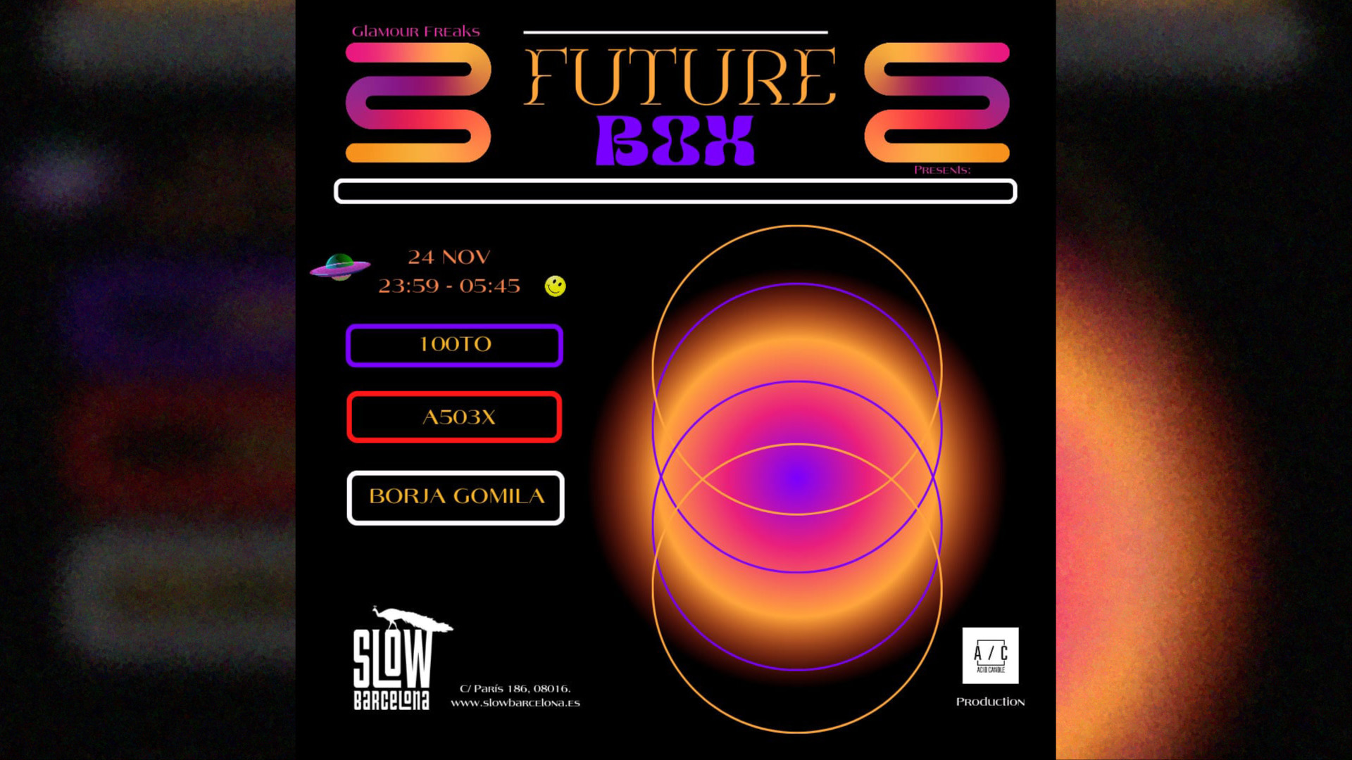 Glamour Freaks presents FUTURE BOX: 100to + A503X + Borja Gomila image