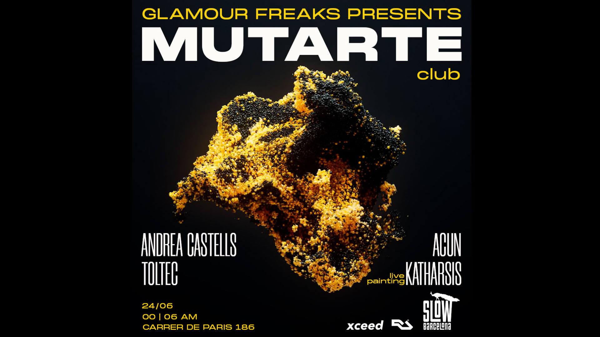 Glamour Freaks presents Mutarte: Andrea Castells + Toltec + Acun + Katharsis image