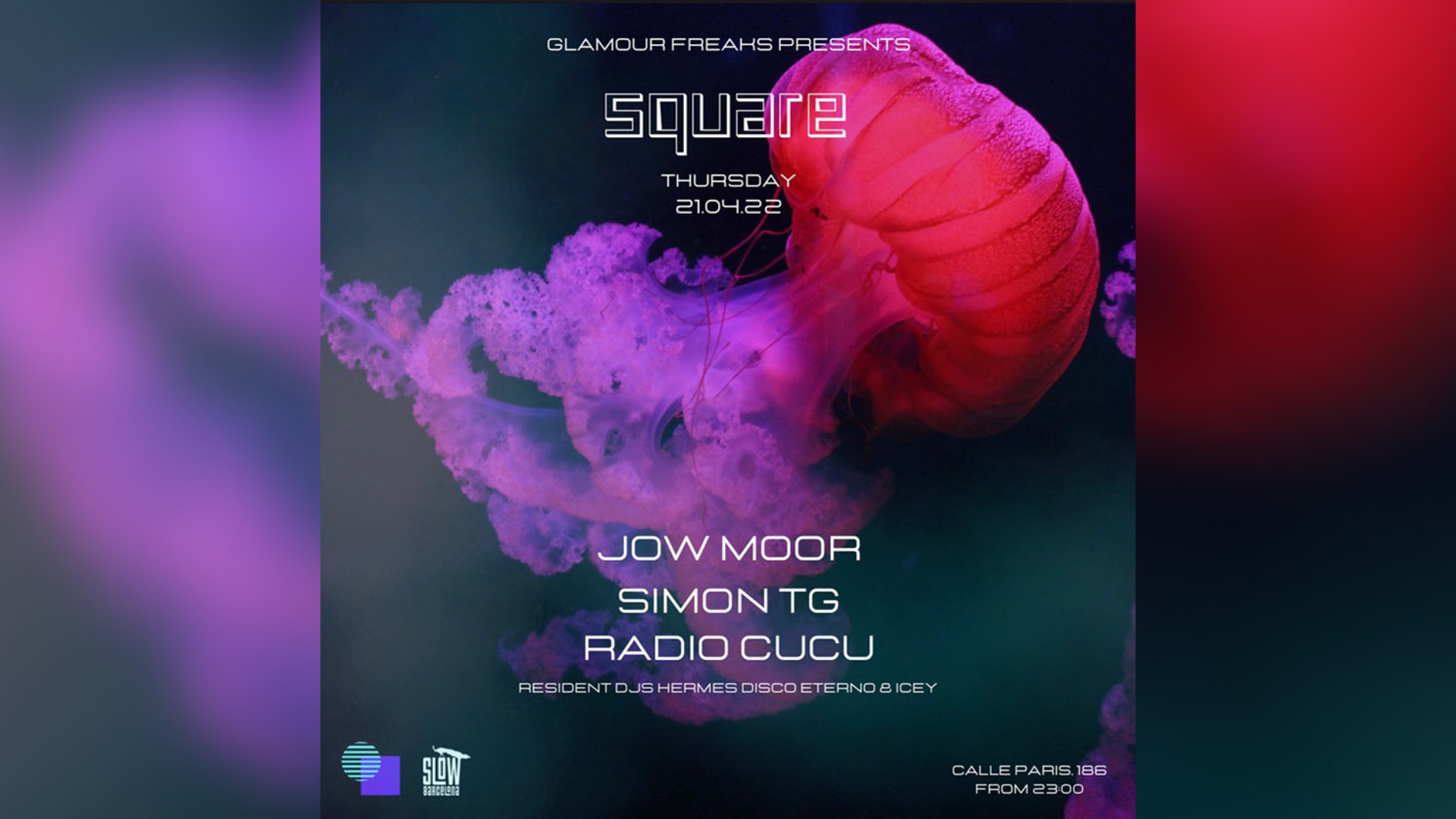 Glamour Freaks presents Square: Jow Moor + Simon TG + Radio Cucu image
