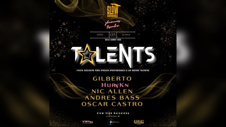 Cover for event: Glamour Freaks presents Talents: Hurakn + Gilberto + Nic Allen + Andres Bass + Oscar Castro