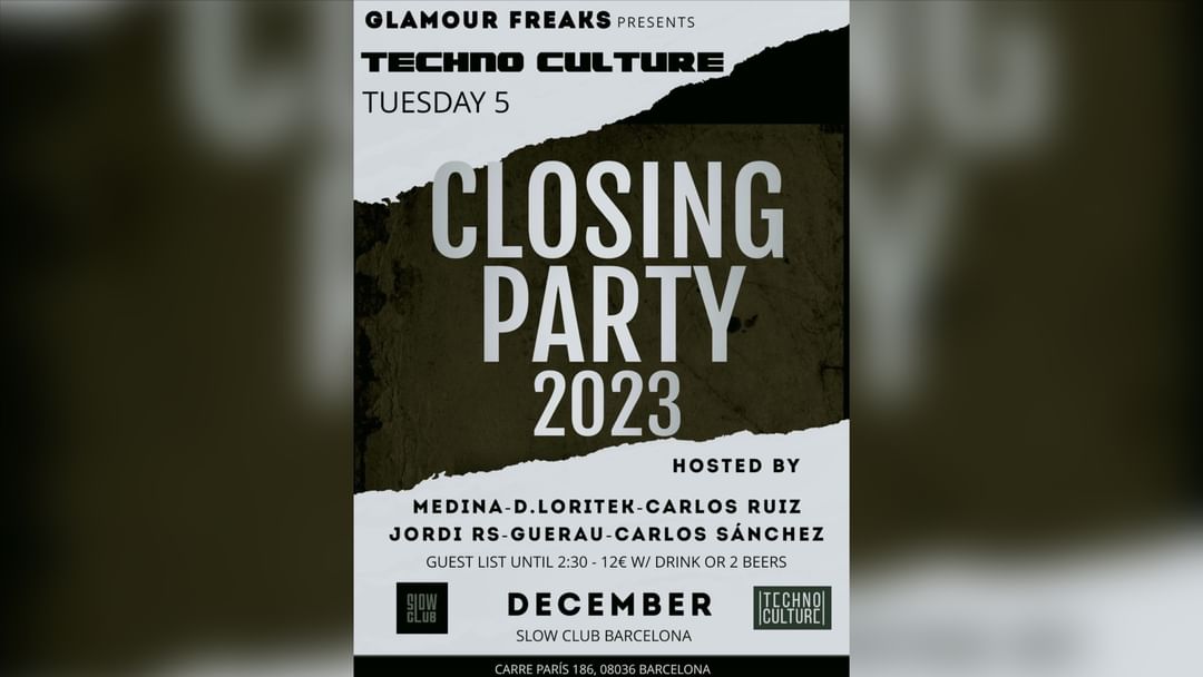 Couverture de l'événement Glamour Freaks Presents Techno Culture