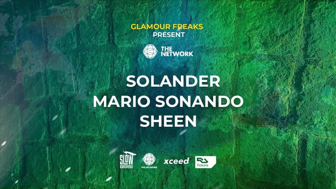 Glamour Freaks Presents The Network: Solander + Mario Sonando + Sheen-Eventplakat