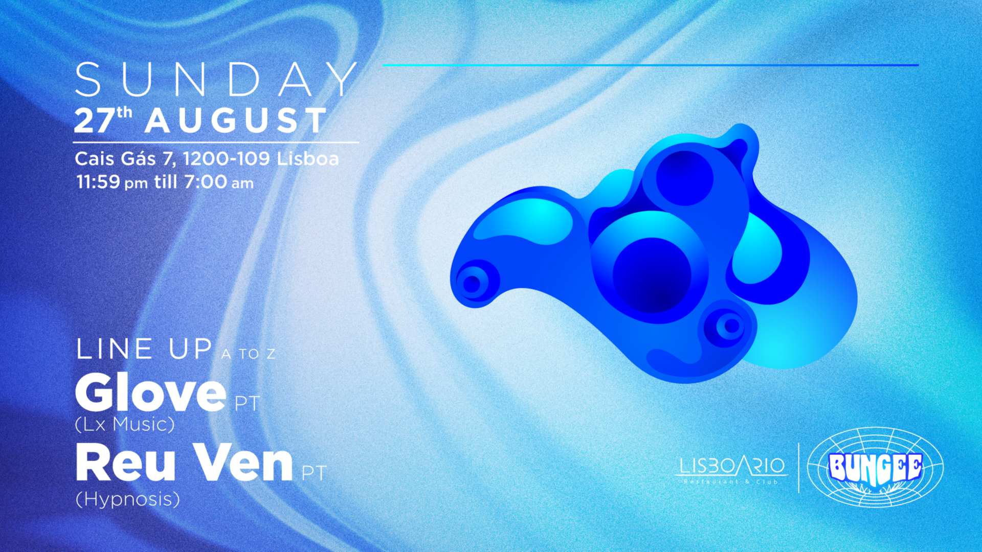 GLOVE • REU VEN | SUN 27 AGO • LISBOA RIO image