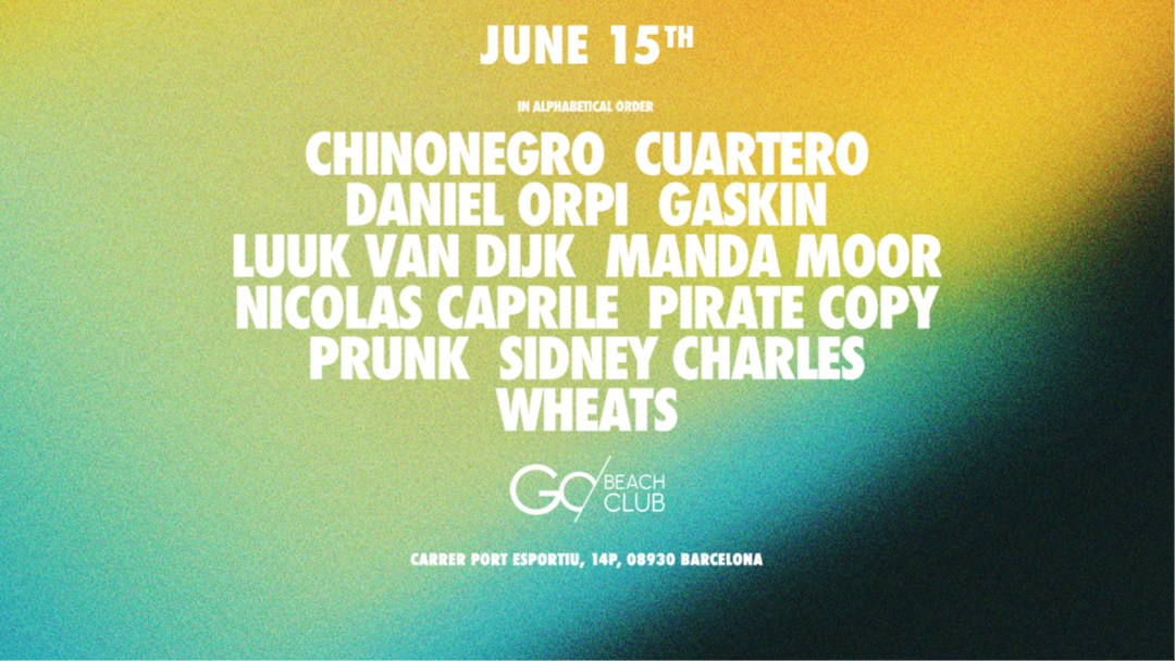 Go Beach pres. Kaluki w/ Luuk Van Dijk b2b Sidney Charles, Cuartero, Manda Moor & more image