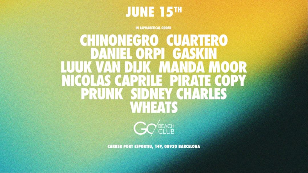 Copertina evento Go Beach pres. Kaluki w/ Luuk Van Dijk b2b Sidney Charles, Cuartero, Manda Moor & more