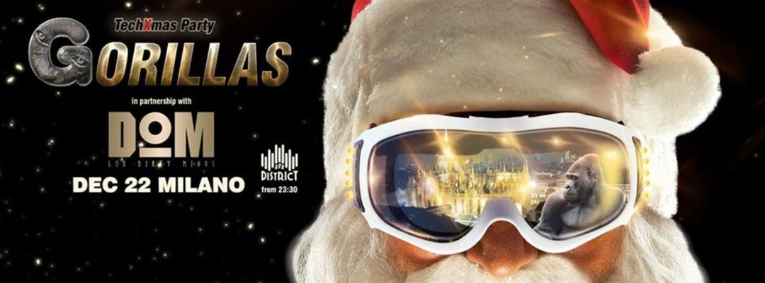 Cartell de l'esdeveniment Gorillas TechXmas Party in partnership with DOM Party