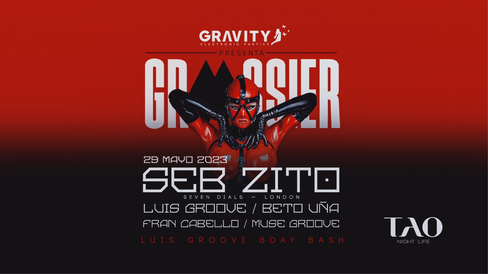 Gravity presenta 'GROSSIER' w/ Luis Groove BDAY BASH image