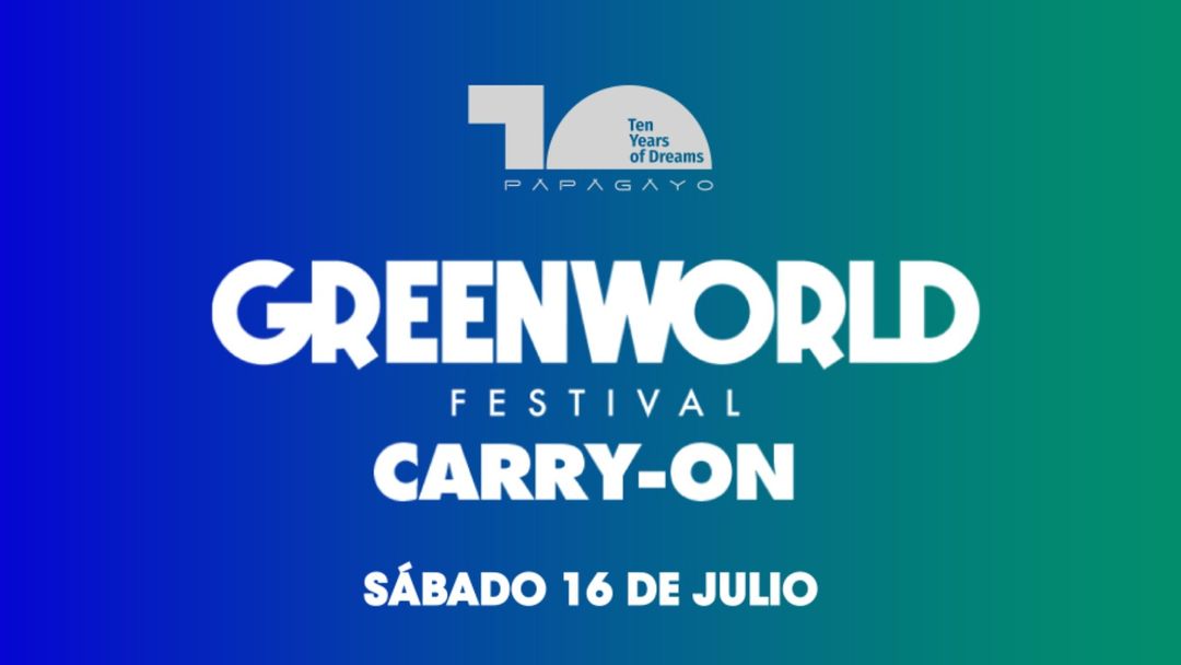 Cartel del evento GreenWorld Carry On