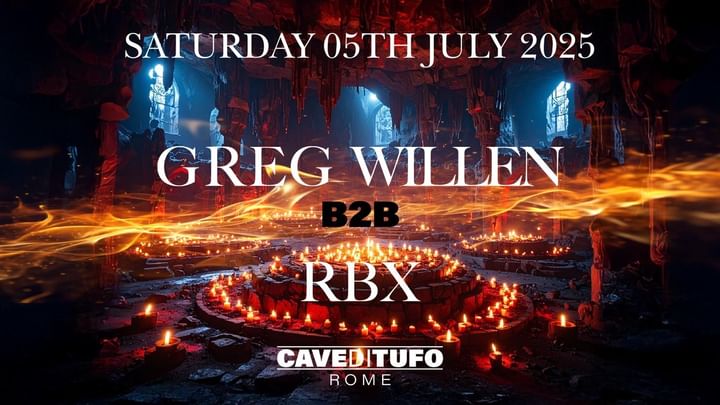 Cover for event: Greg Willen B2B RBX | Cave di Tufo