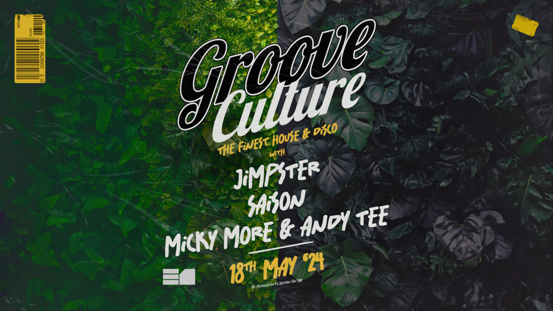 Groove Culture: Jimpster, Saison, Micky More & Andy Tee image