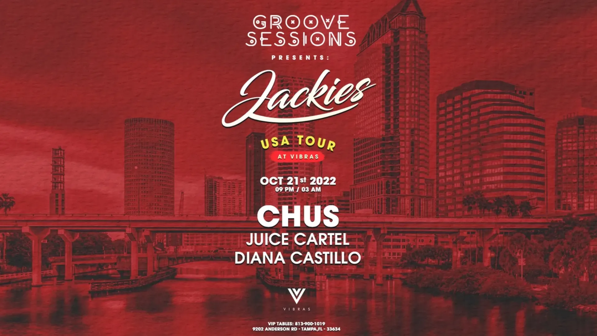 Groove Sessions presents: Jackies - USA World Tour w/ Chus image