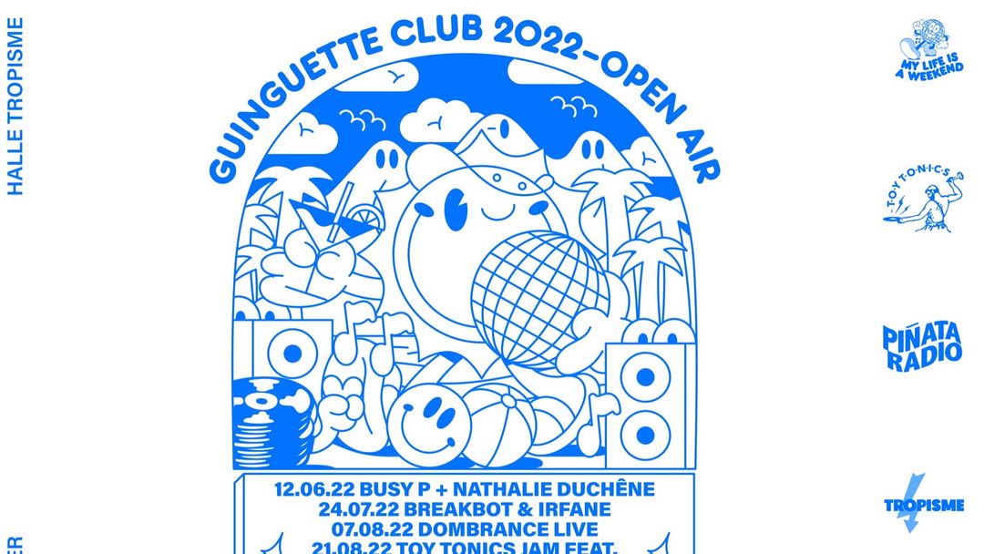 Cartel del evento Guinguette Club • Dombrance live • Montpellier, Halle Tropisme
