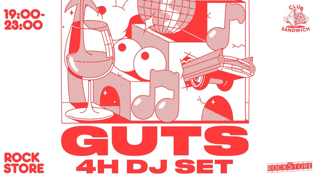 GUTS / CLUB SANDWICH, MONTPELLIER -Eventplakat
