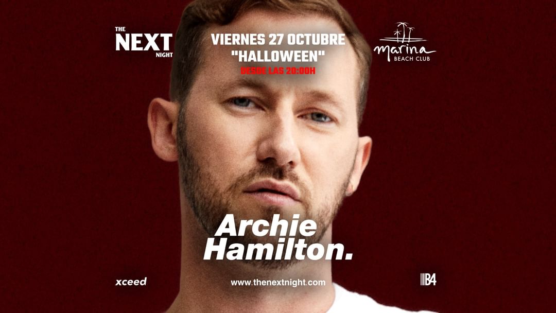 Cartell de l'esdeveniment Archie Hamilton. “Halloween” by The Next Night