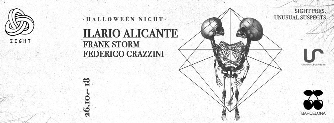 Copertina evento Halloween Edition - Unusual Suspects pres. Ilario Alicante, Frank Storm & Federico Grazzini