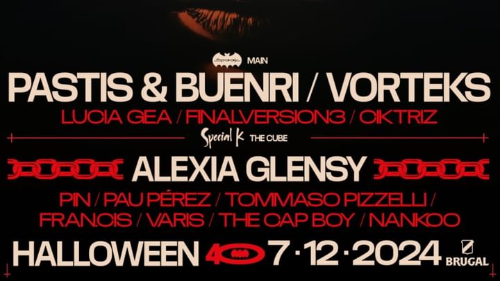 Cover for event: Halloween Inferno: Pastis & Buenri + Vorteks + Special-k w/ Alexia Gensly