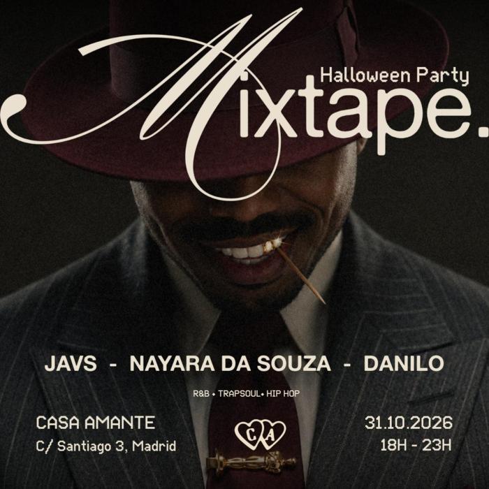 Cartel de Halloween Mix Tape en Casa Amante