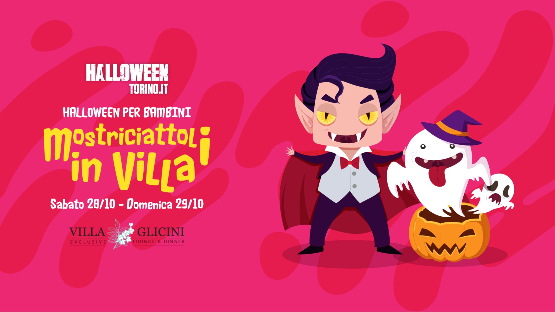 Halloween per Bambini - Mostriciattoli in Villa 28 e 29 Ottobre  @Villa Glicini Torino