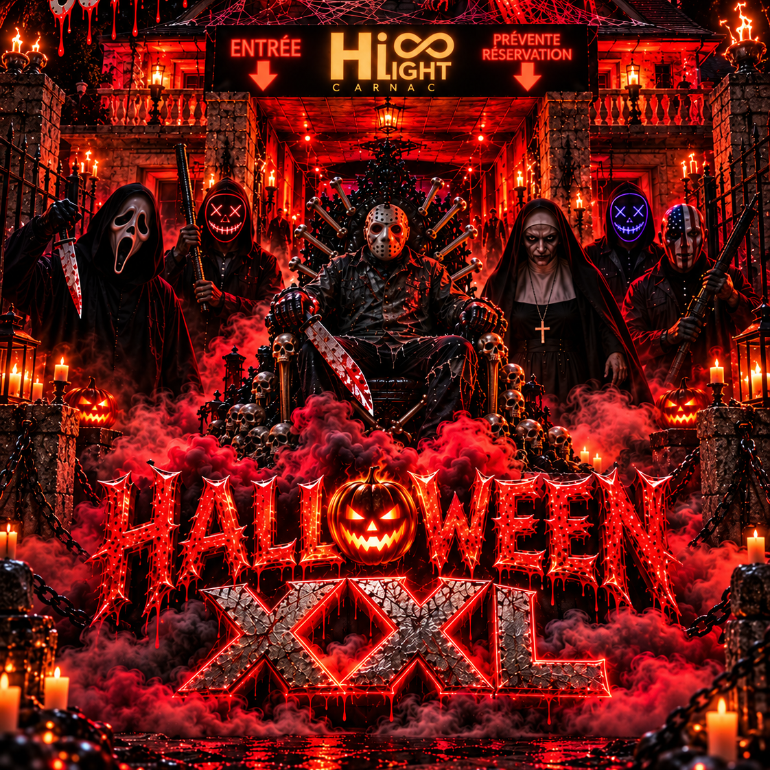Affiche de la soirée 🎃Halloween Xxl🎃 au Hïght, boîte de nuit à Carnac