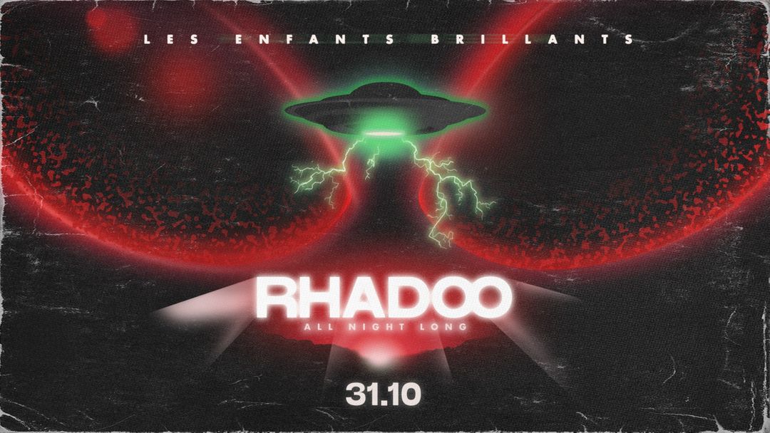 Cartel del evento Hallowen at Les Enfants pres. Rhadoo