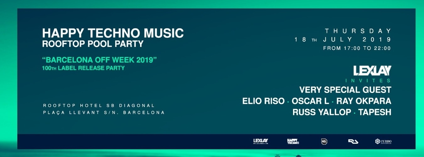 Happy Techno Music Pres: Rooftop Pool Party - Off Week 2019 image