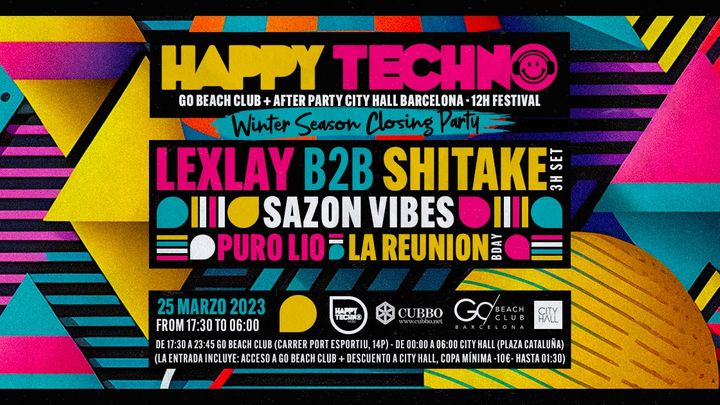 Cover for event: HappyTechno at Go Beach Barcelona “Winter Closing Party"