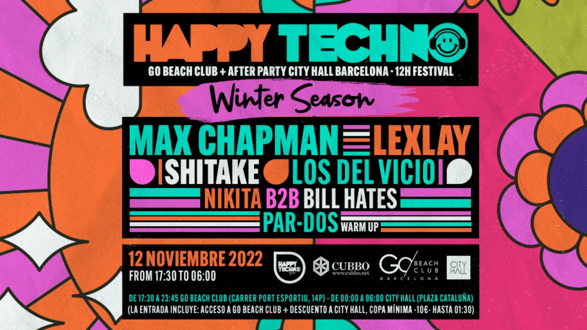 HappyTechno at Go Beach Barcelona (Opening Winter Season) image