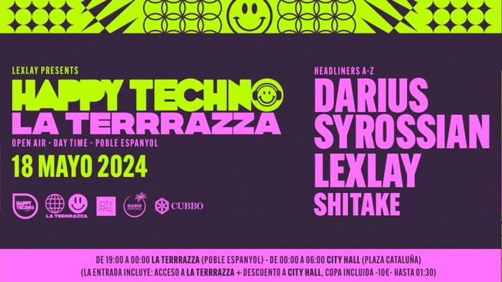 Cover for event: HappyTechno Open Air / Daytime with Darius Syrossian, Lexlay