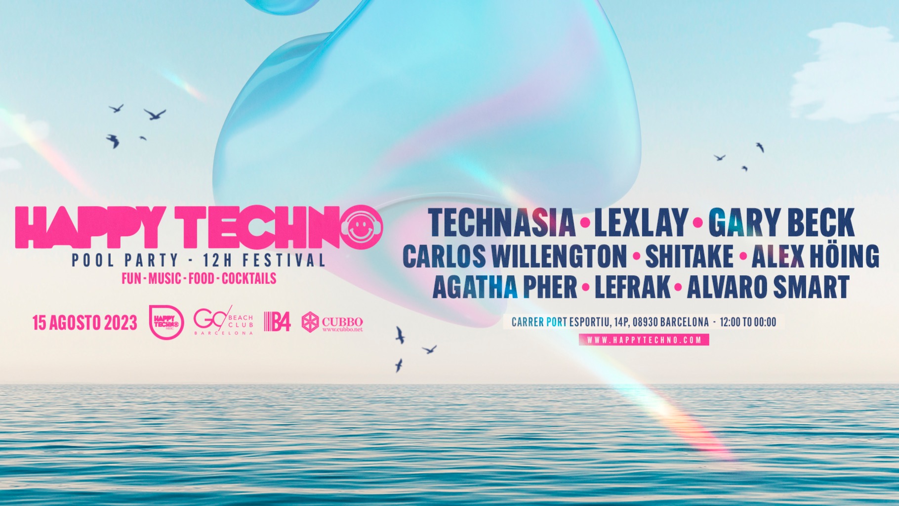 HappyTechno Pool Party 12h Festival at Go Beach Club image