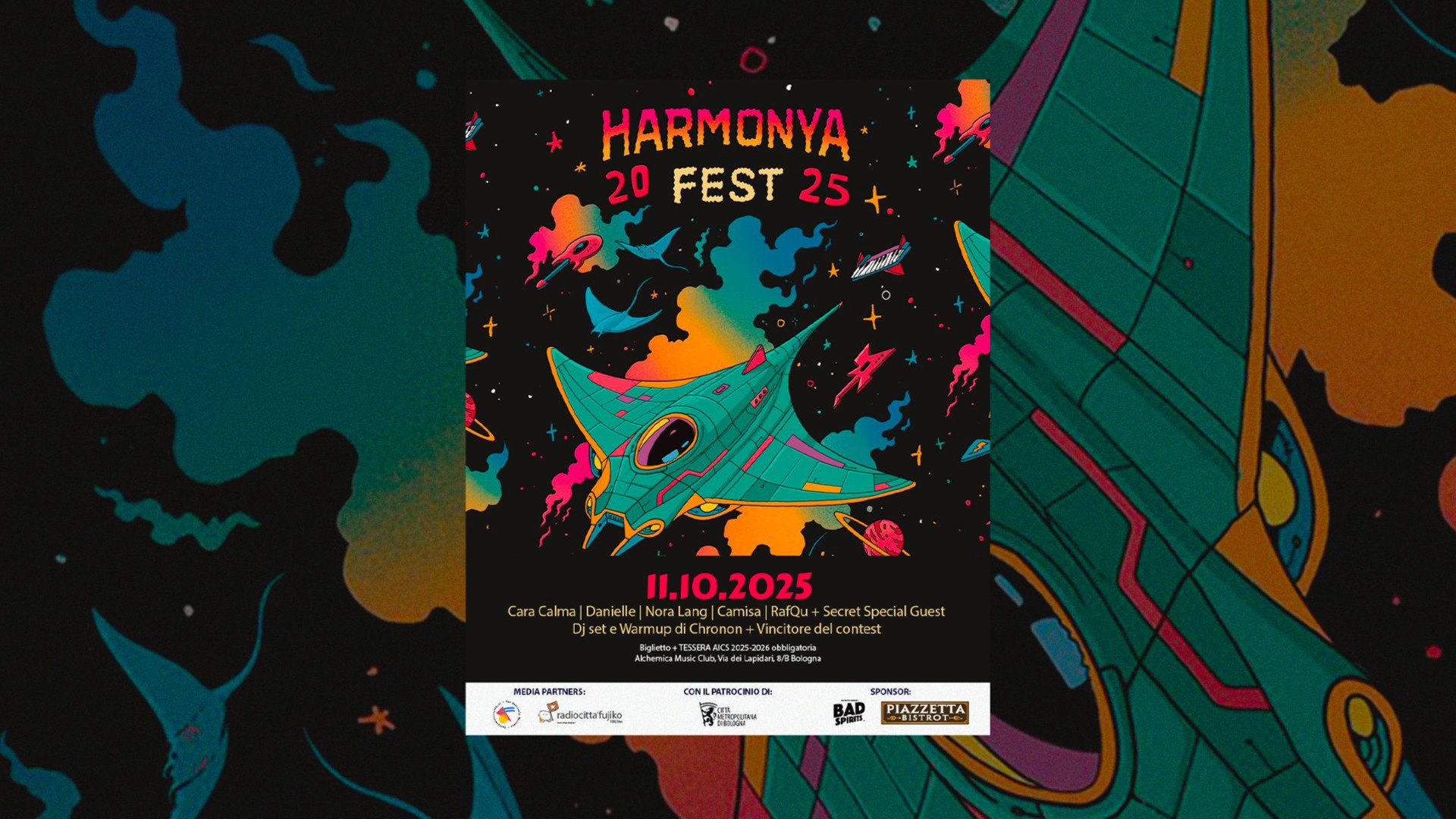 Harmonya Fest 2025 | Cara Calma-Danielle-Nora Lang-Camisa-RafQu-Secret guest | Chronon DJSet&Warmup  image