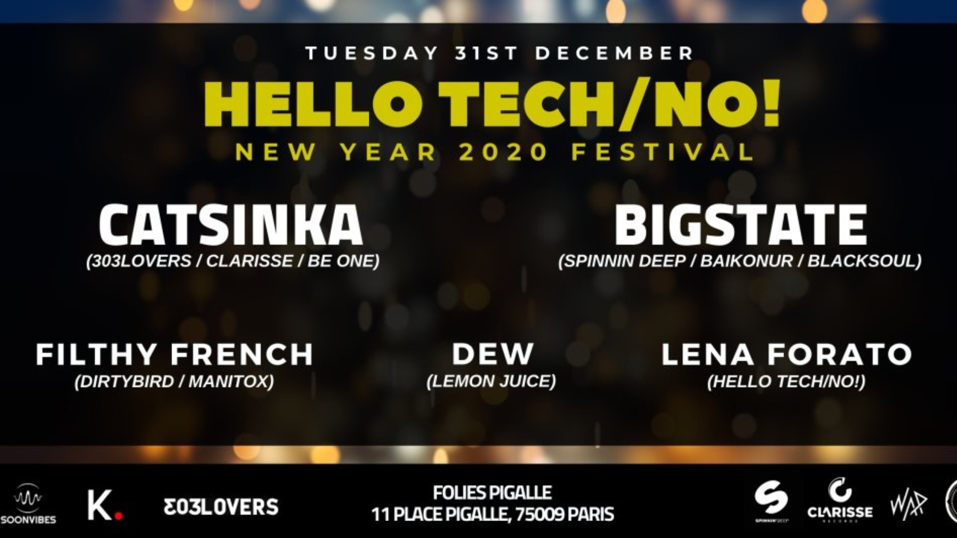 Hello Tech/No! - New Year 2020 Festival (Non Stop 15 Hours) image