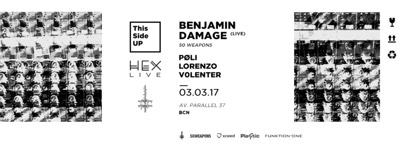 HEX Live! presents: Benjamin Damage (live) at This Side Up image