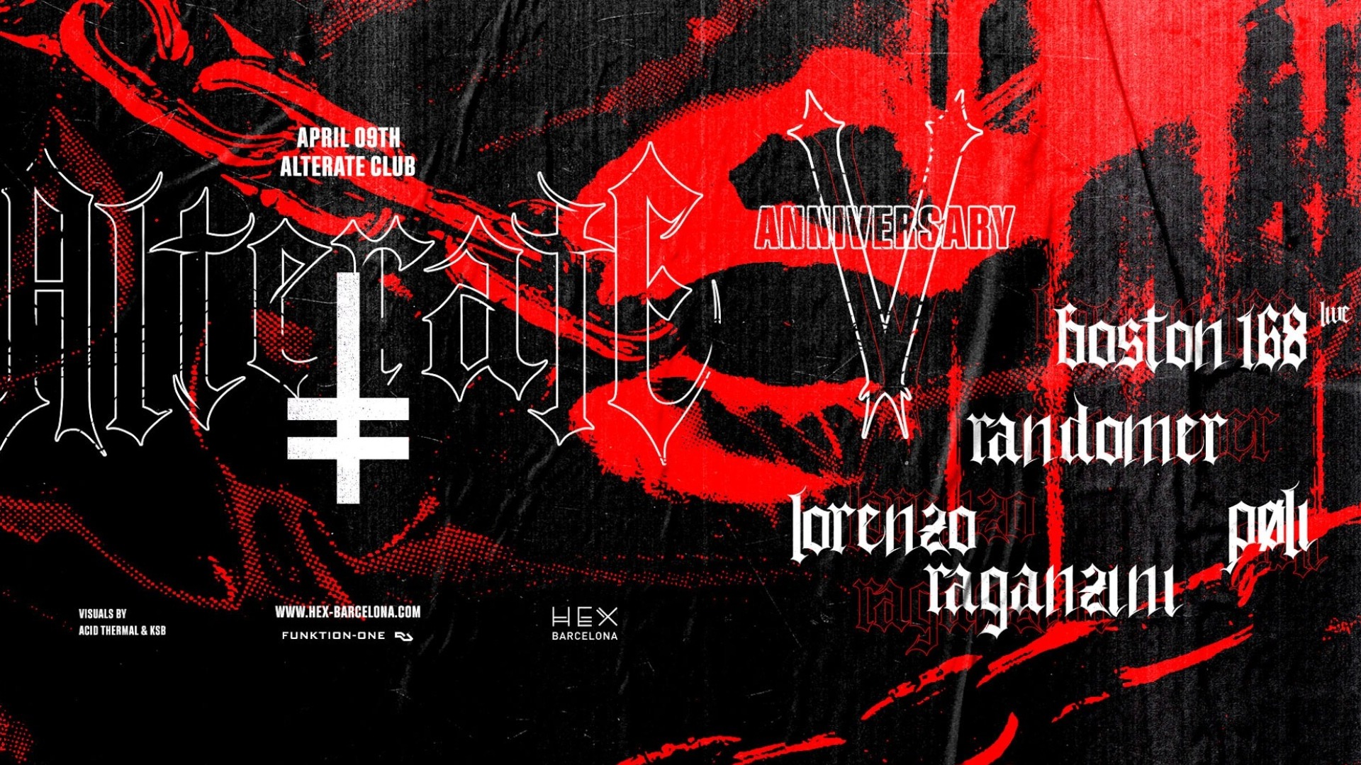 HEX "V Anniversary": Boston 168 LIVE & Randomer at AlteratE image